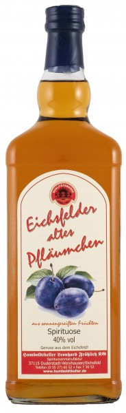 Eichsfelder altes Pfläumchen - Spirituose 40% vol | Humboldtkeller Leonhard  Fröhlich